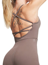 Eva Jumpsuit Short  LUPITU Brown