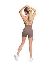 Eva Jumpsuit Short  LUPITU Brown