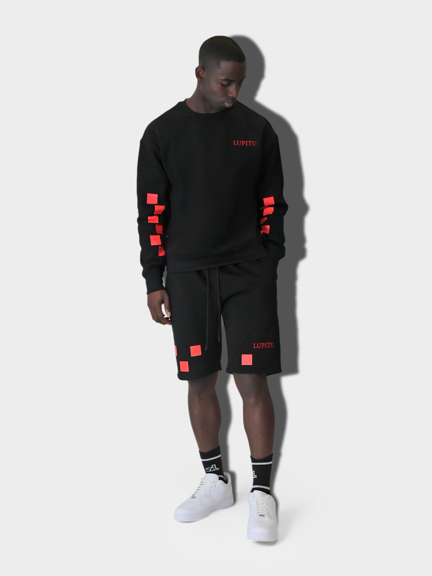 LUPITU MEN'S BLACK PUZZLE SWEATER