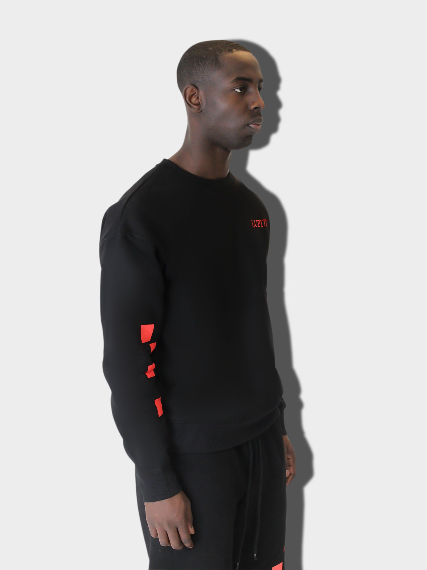 LUPITU MEN'S BLACK PUZZLE SWEATER
