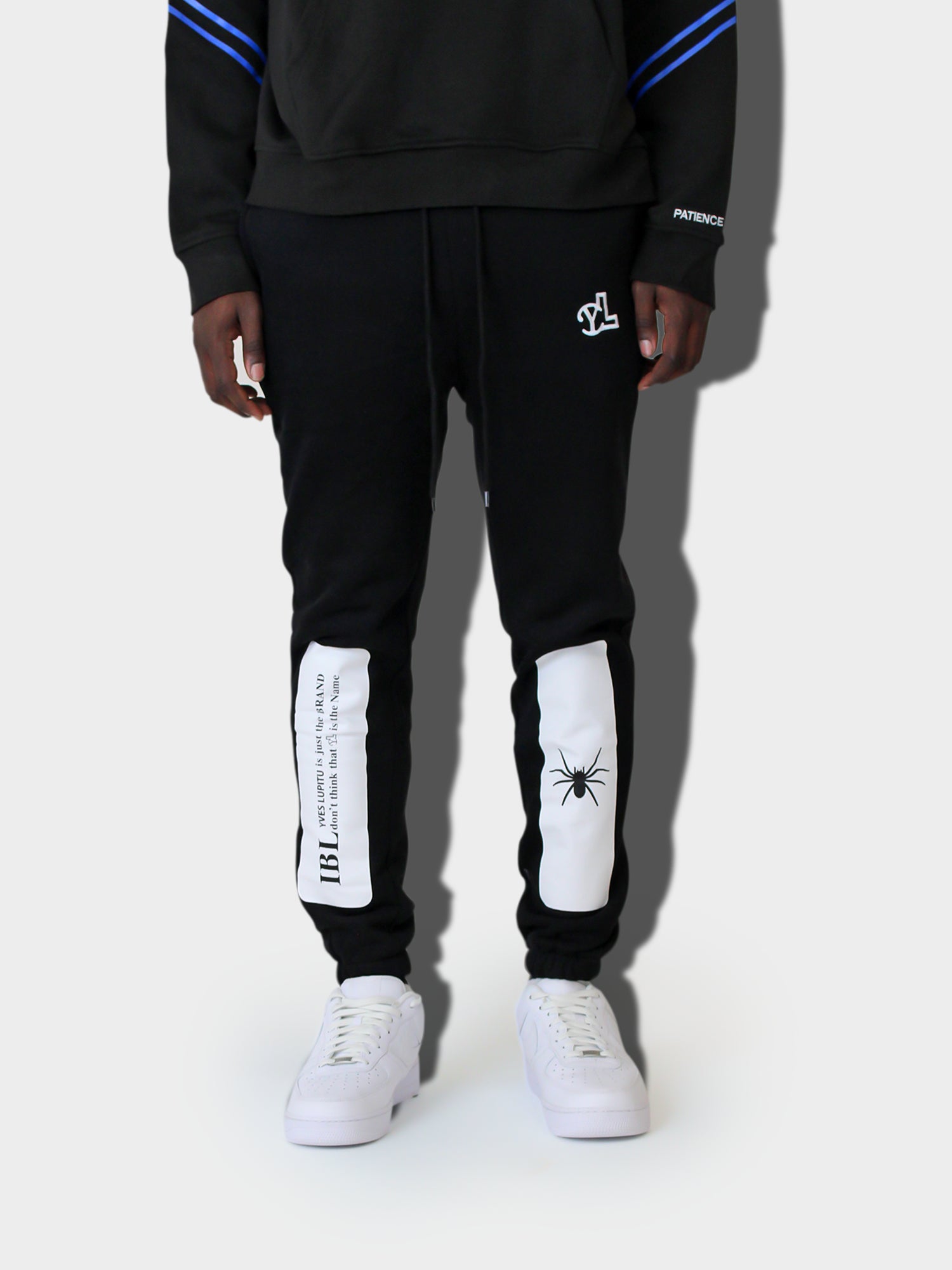 LUPITU MEN'S BLACK SPIDER JOGGER PANT