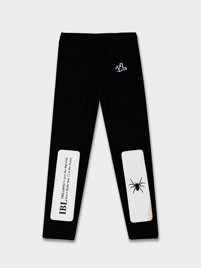 LUPITU BLACK SPIDER YL LOGO JOGGER PANT