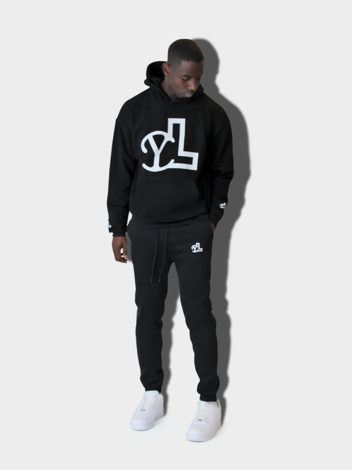 LUPITU BLACK YL LOGO HOODIE