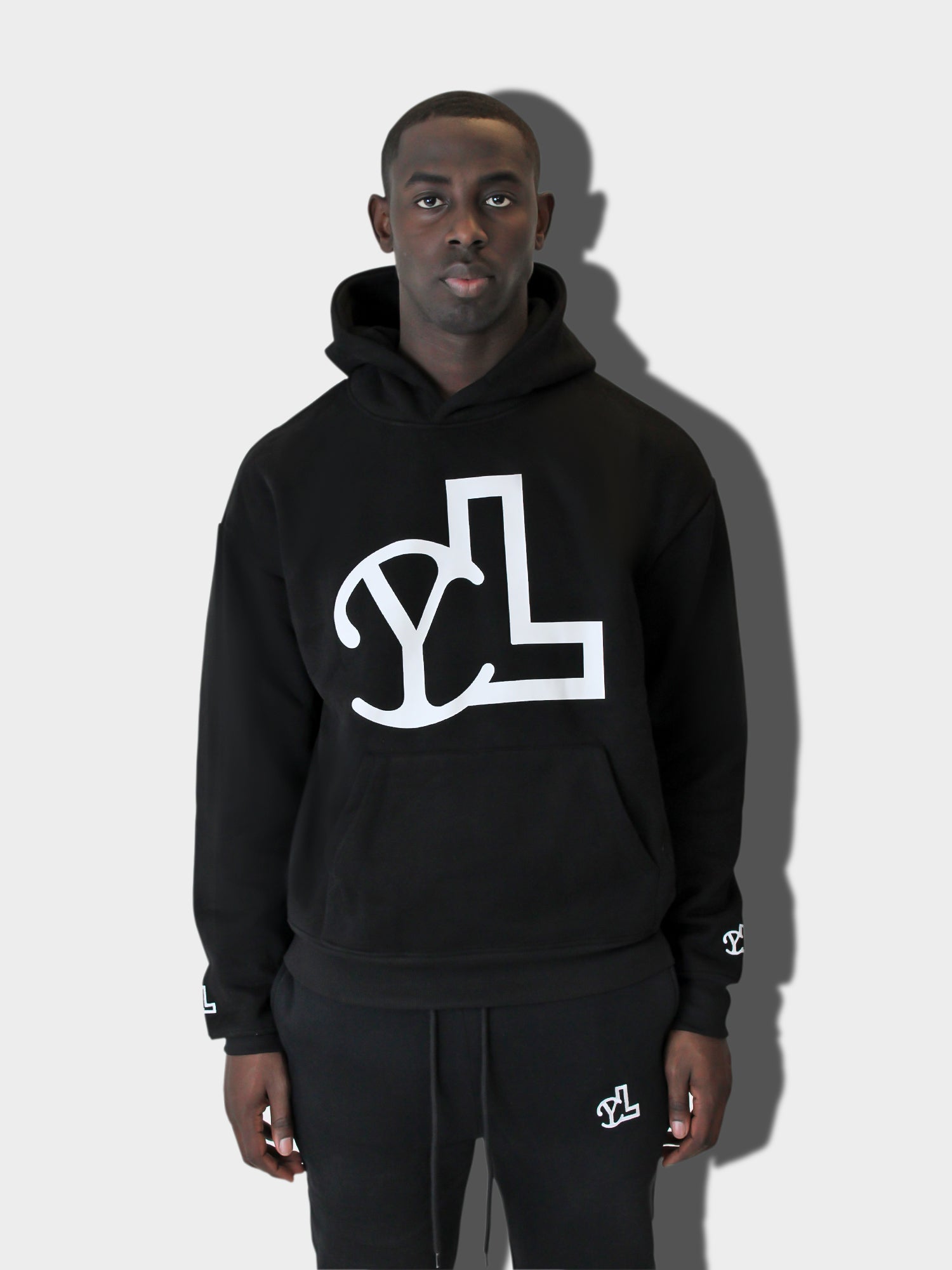 LUPITU BLACK YL LOGO HOODIE