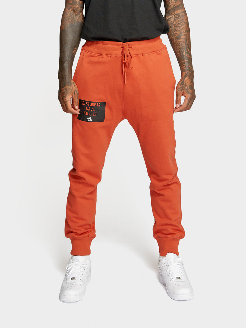 LUPITU DISTURBIA WAVE RED SWEATPANTS