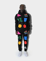 LUPITU DOMINO BLACK YL SWEATPANTS
