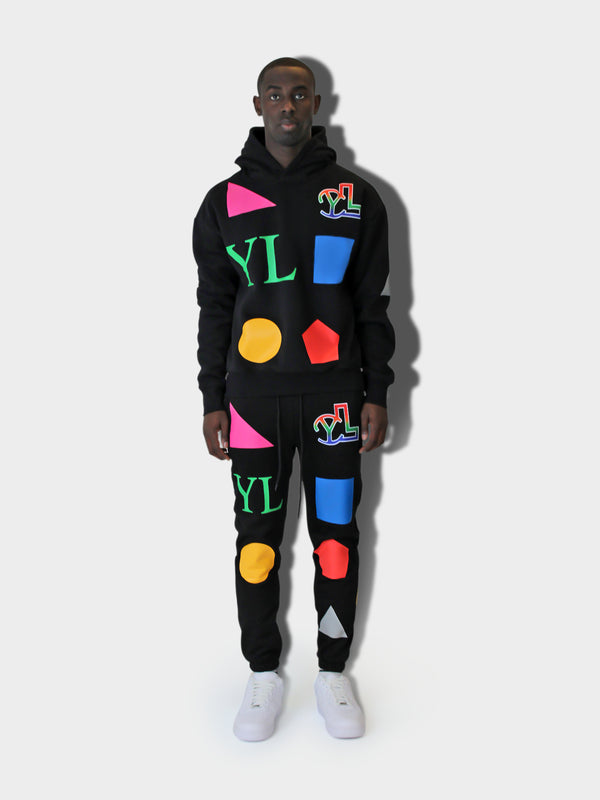 LUPITU DOMINO BLACK YL SWEATPANTS