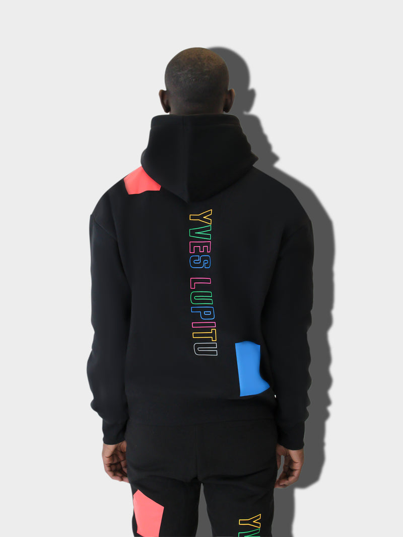 LUPITU DOMINO BLACK YL HOODIE