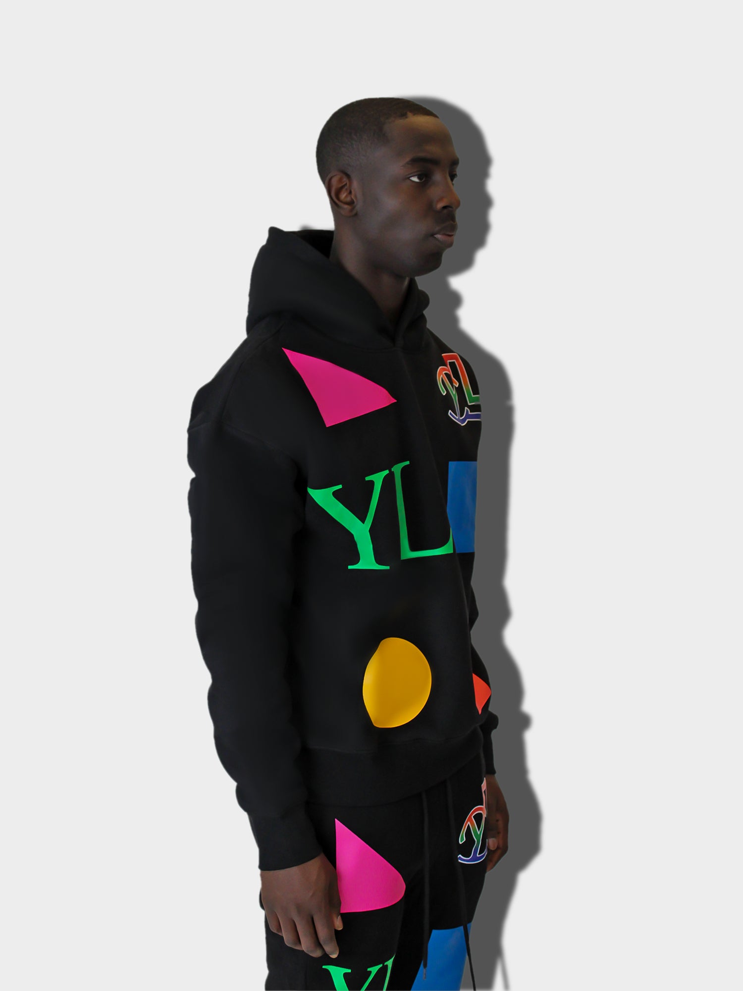 LUPITU MEN'S DOMINO BLACK YL HOODIE