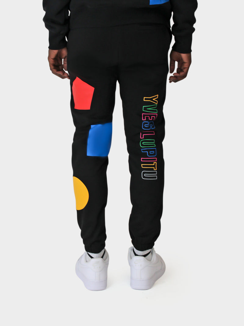 LUPITU DOMINO BLACK YL SWEATPANTS