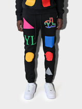 LUPITU DOMINO BLACK YL SWEATPANTS