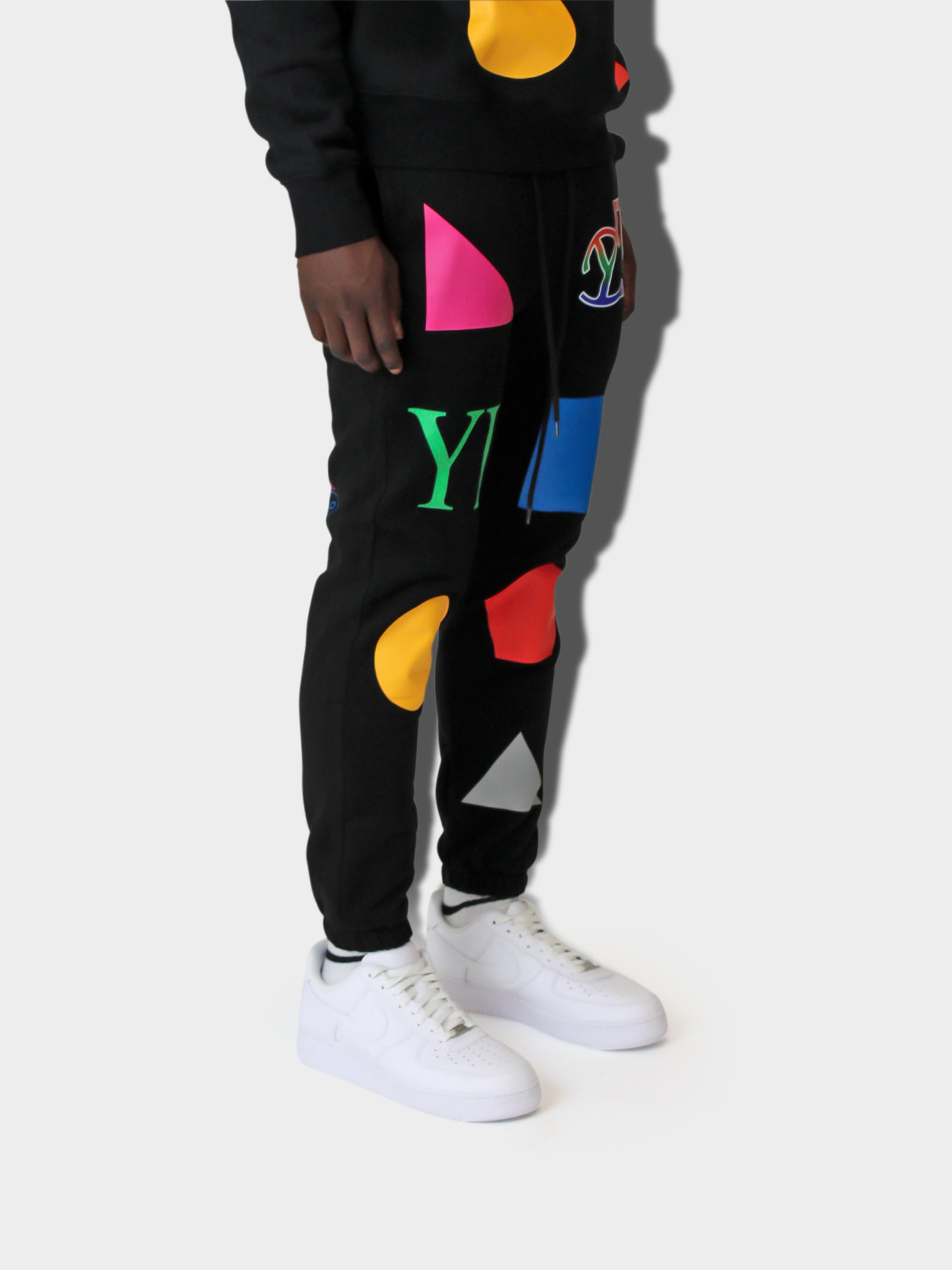 LUPITU MEN'S DOMINO BLACK SWEATPANTS