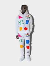 LUPITU DOMINO WHITE YL SWEATPANTS