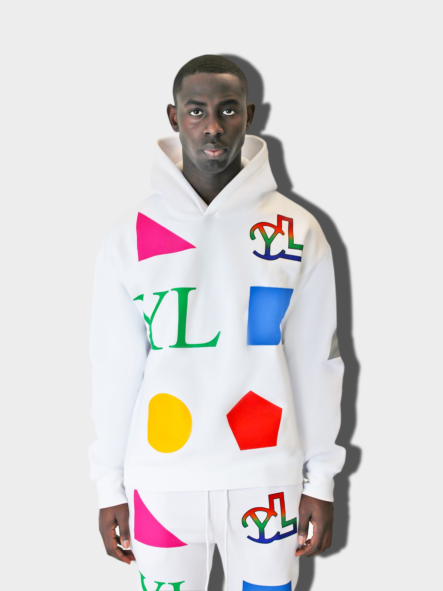 LUPITU MEN'S DOMINO WHITE YL HOODIE