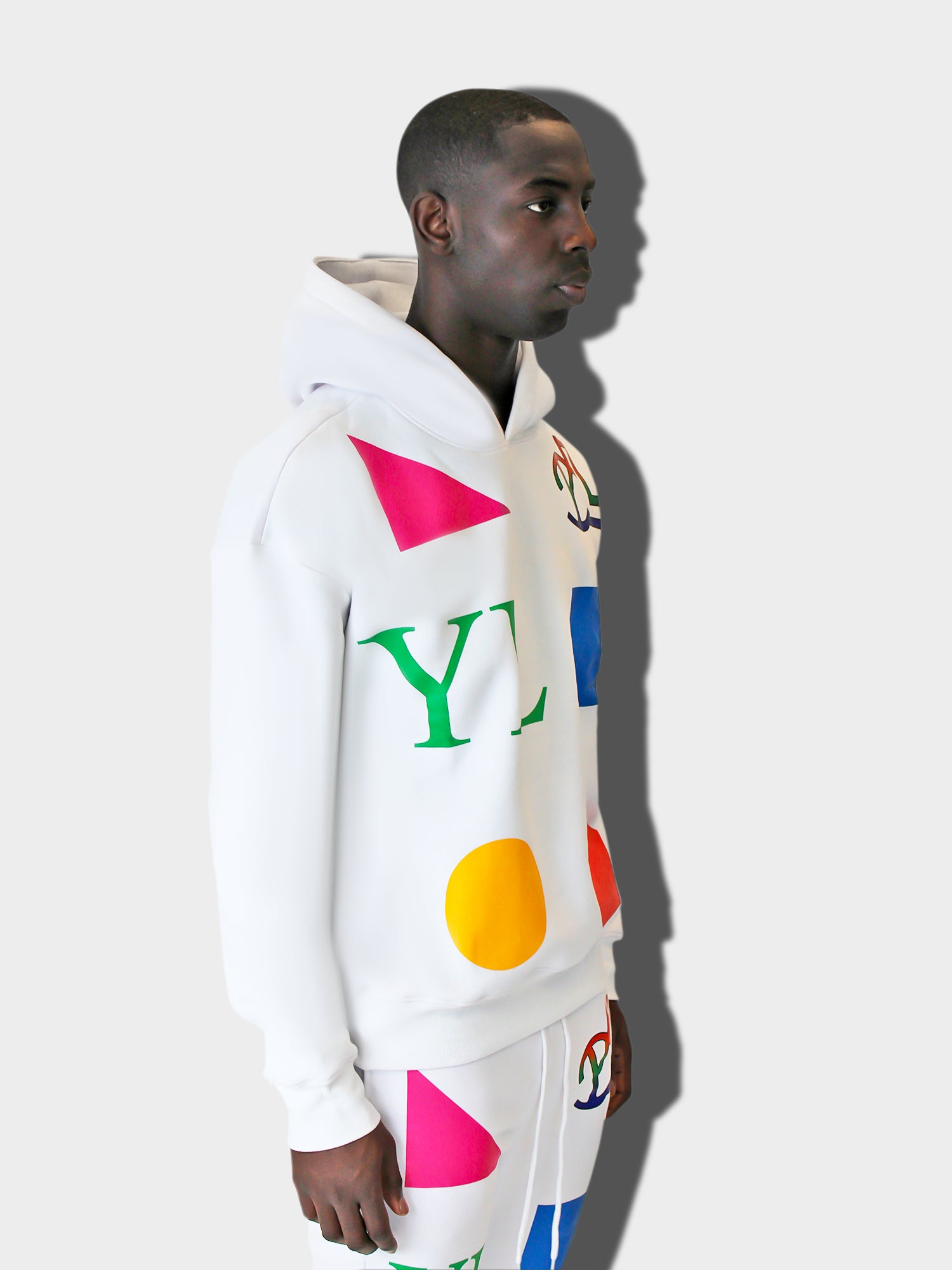 LUPITU MEN'S DOMINO WHITE YL HOODIE