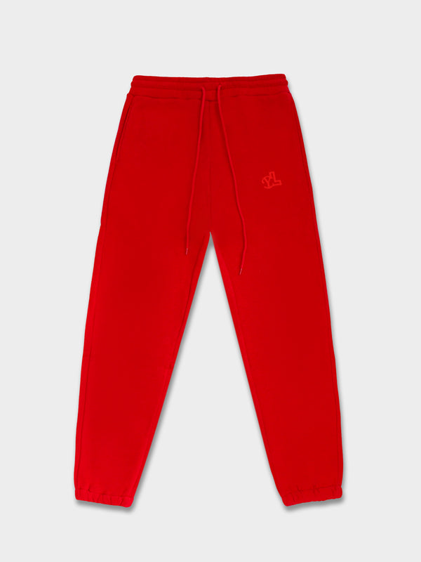 LUPITU FULL RED YL LOGO JOGGER PANT