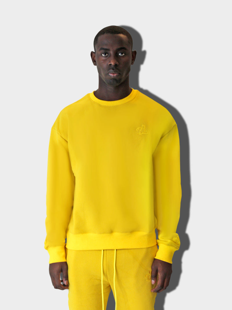 LUPITU FULL YELLOW YL LOGO SWEATER