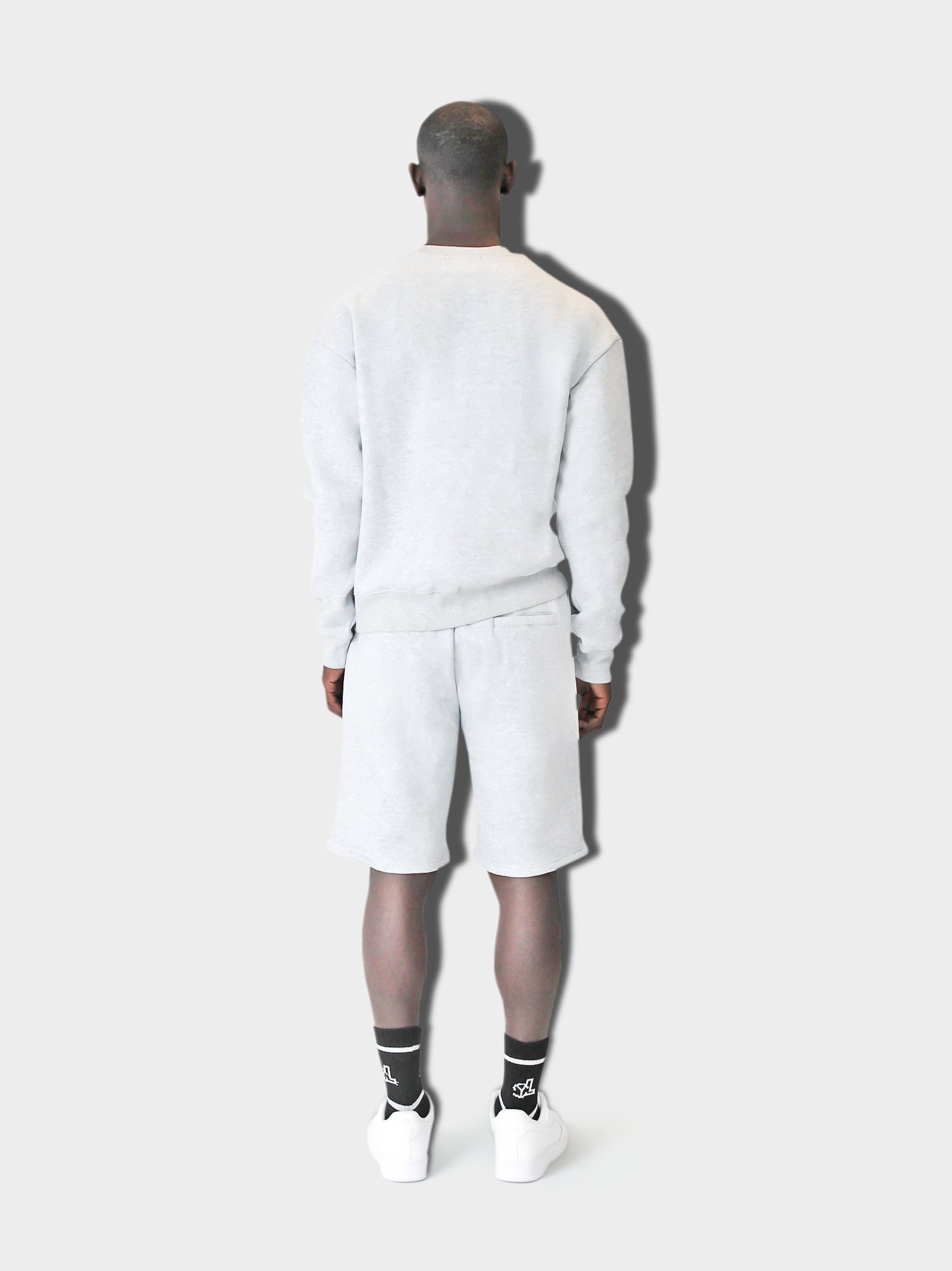 LUPITU MEN'S GREY CHINESE LOGO SHORT