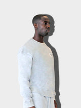 LUPITU GREY CHINESE LOGO SWEATER