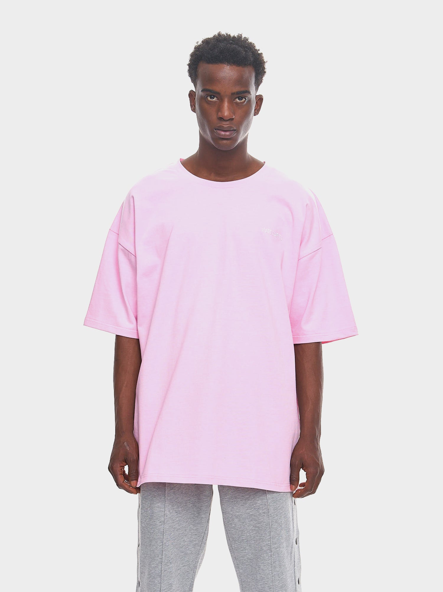 LUPITU MEN'S PINK OVERSIZE TEE