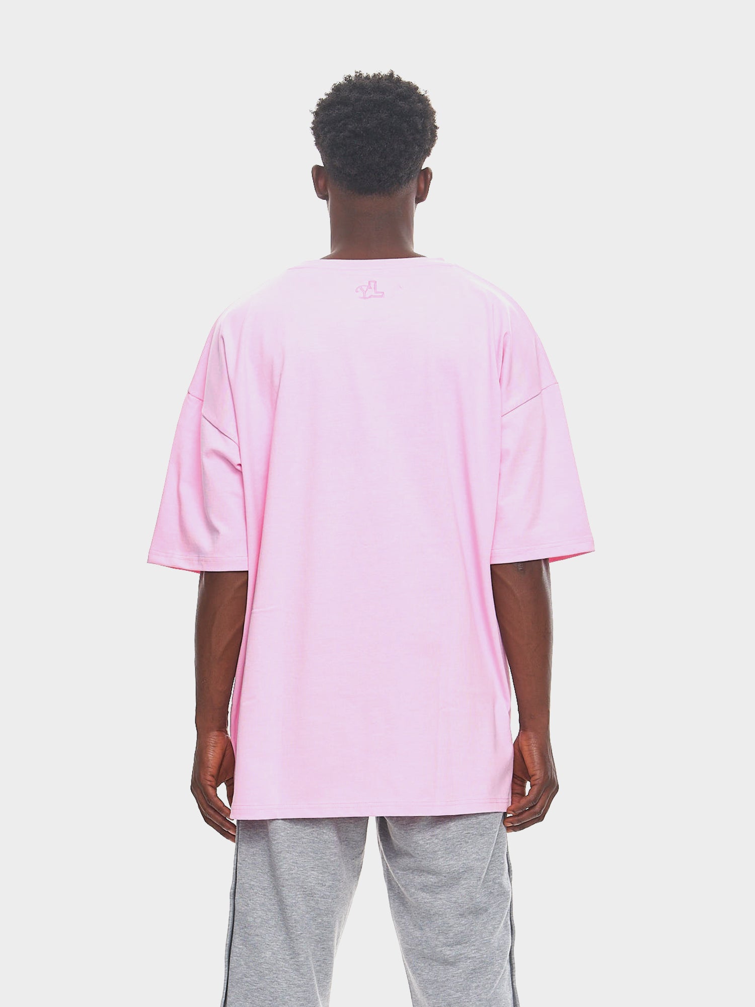 LUPITU MEN'S PINK OVERSIZE TEE