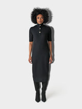 LUPITU LONG TRIP BLACK DRESS