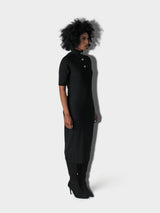 LUPITU LONG TRIP BLACK DRESS