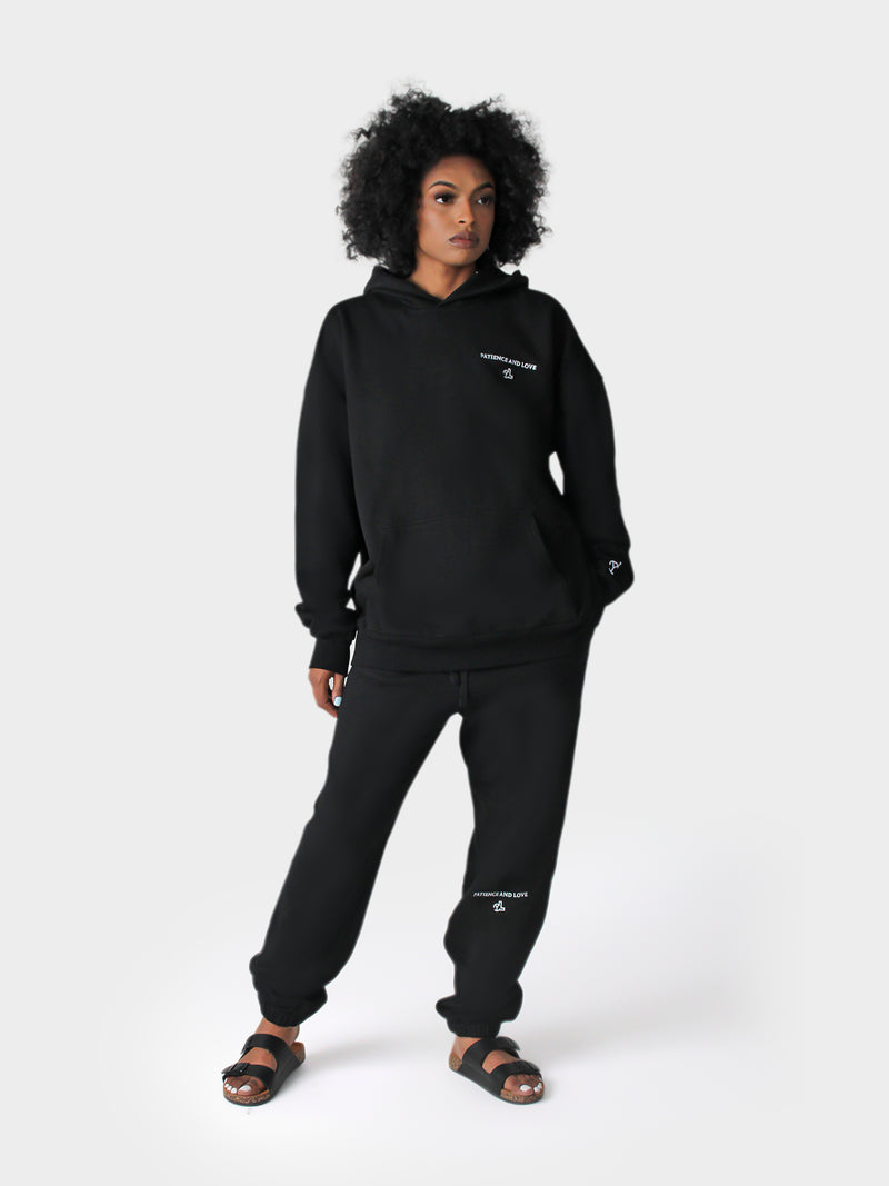LUPITU WOMEN'S PATIENCE BLACK HOODIE