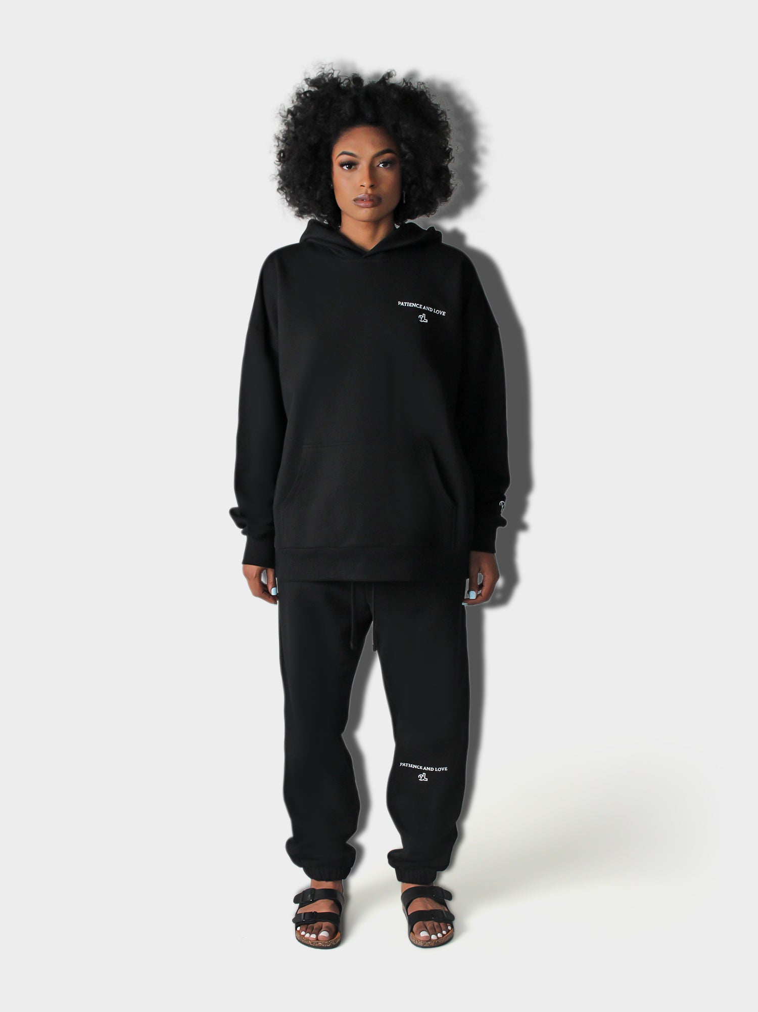 LUPITU WOMEN'S PATIENCE BLACK HOODIE