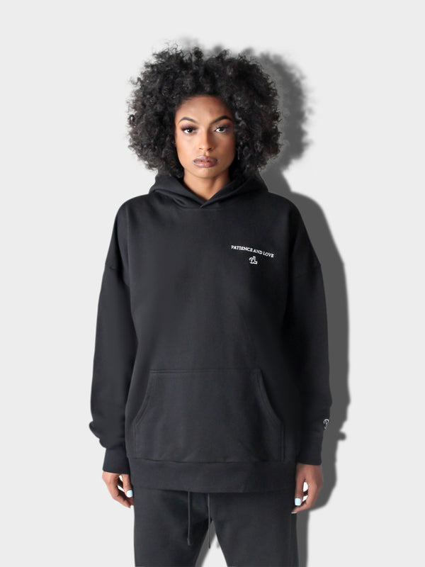 LUPITU WOMEN'S PATIENCE BLACK HOODIE