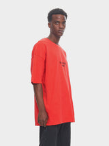 LUPITU RED OVERSIZE CHINESE LETTER TEE