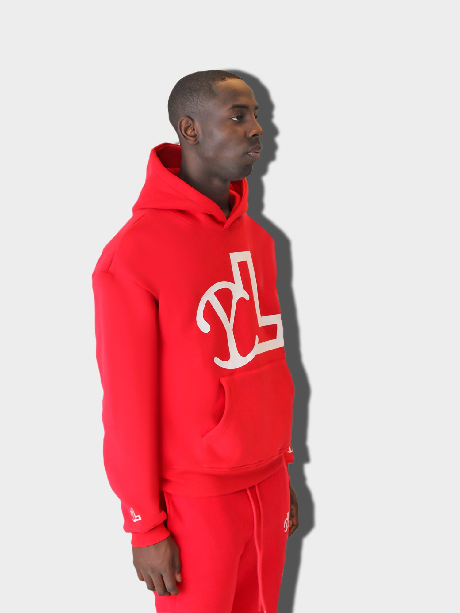 LUPITU MEN'S RED YL LOGO HOODIE