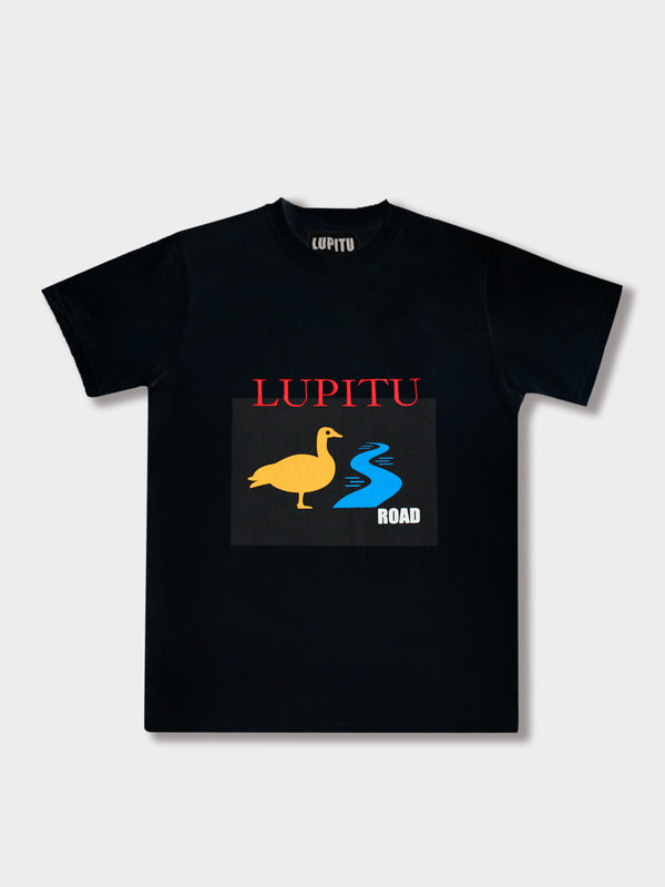 LUPITU SCHWAN BLACK TEE