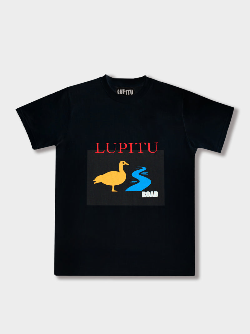 LUPITU SCHWAN BLACK TEE