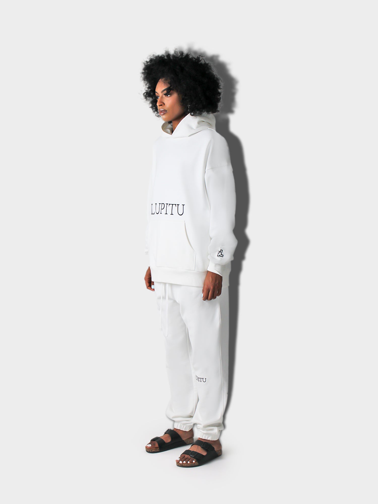 LUPITU WOMEN'S WHITE HOODIE