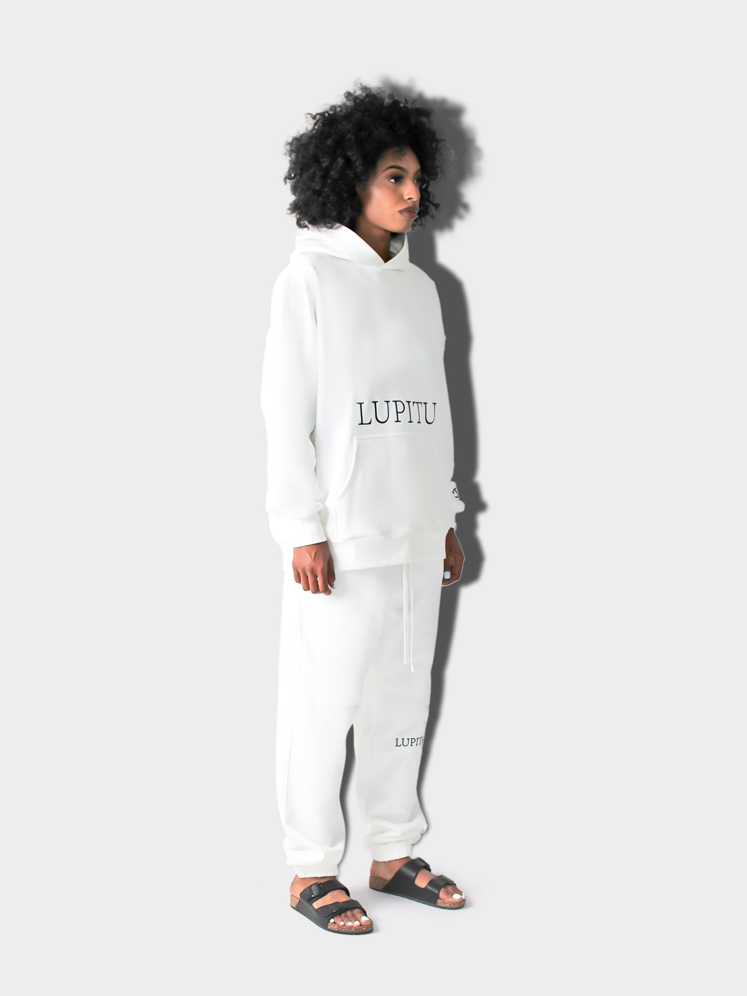 LUPITU WOMEN'S WHITE HOODIE