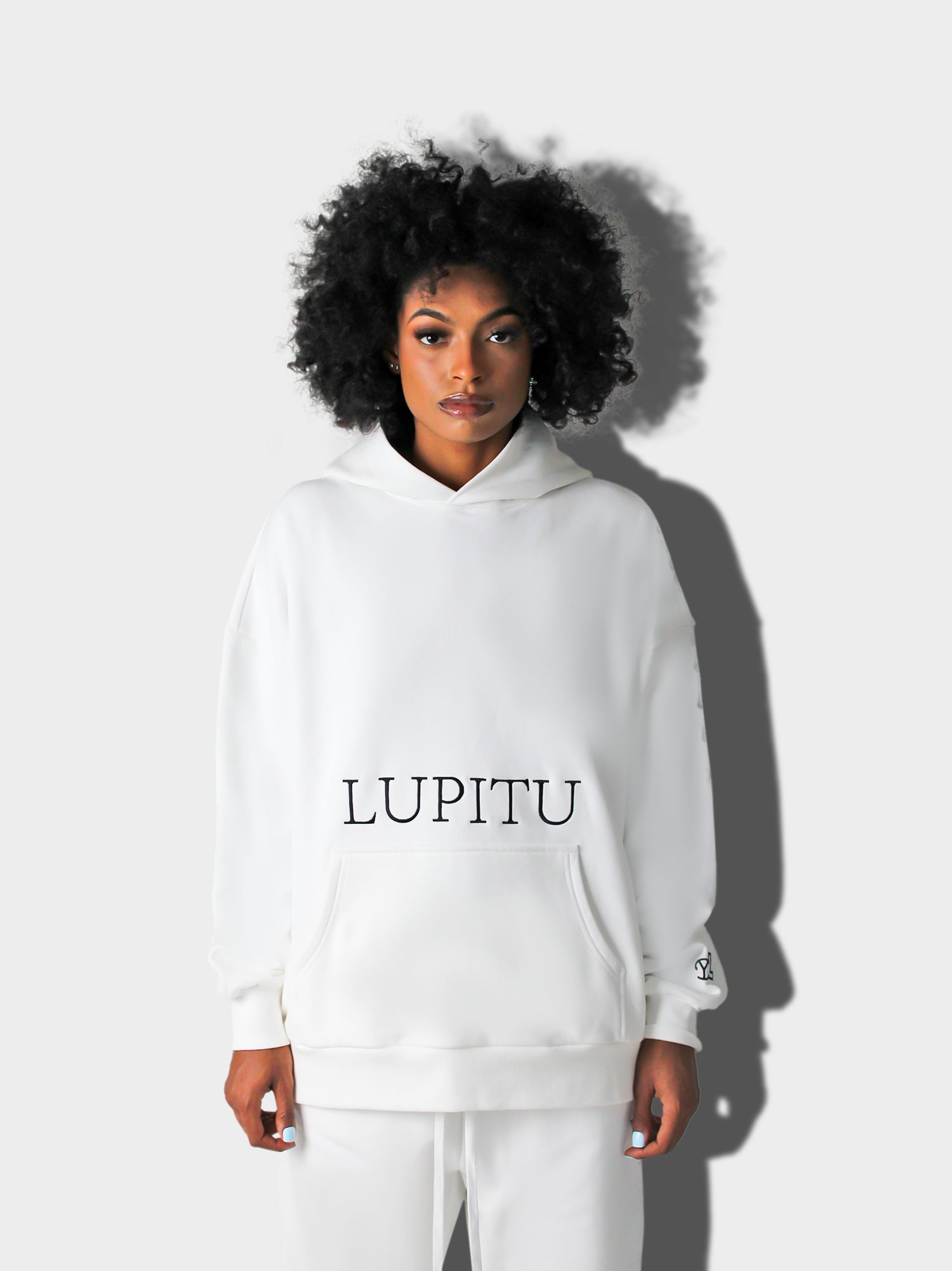 LUPITU WOMEN'S WHITE HOODIE
