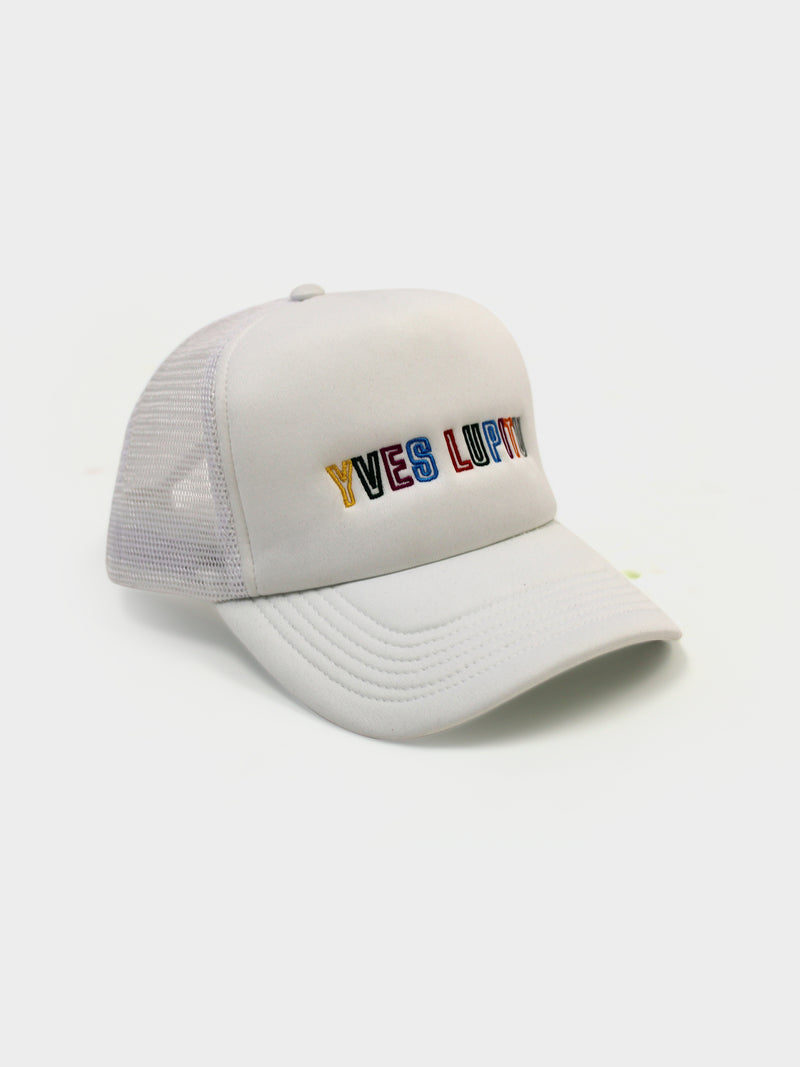 LUPITU WHITE TRUCKER CAP