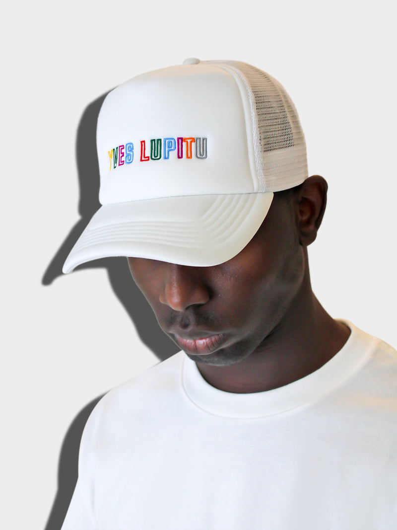LUPITU WHITE TRUCKER CAP