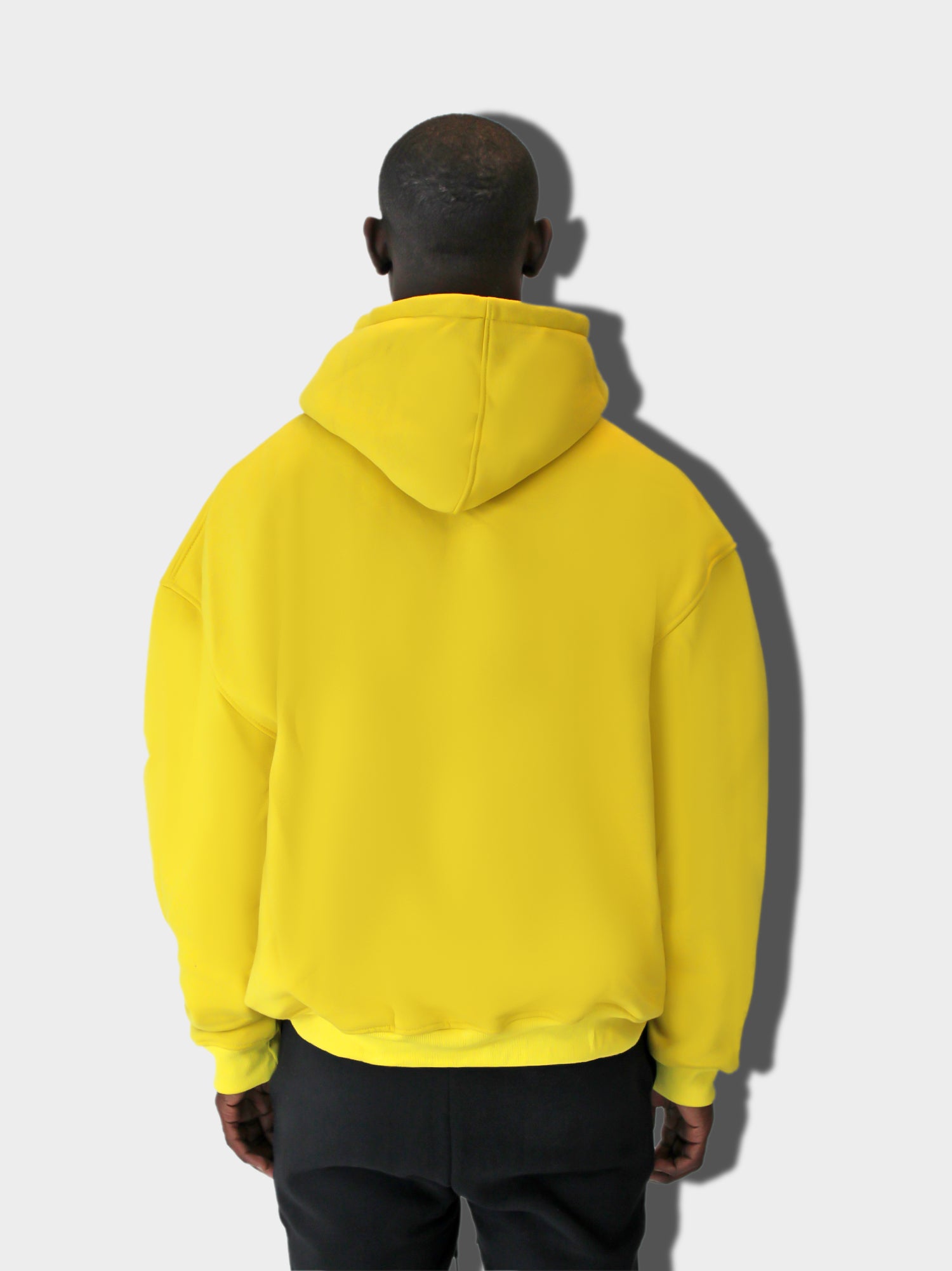 LUPITU MEN'S YELLOW HUNGRY DOG HOODIE