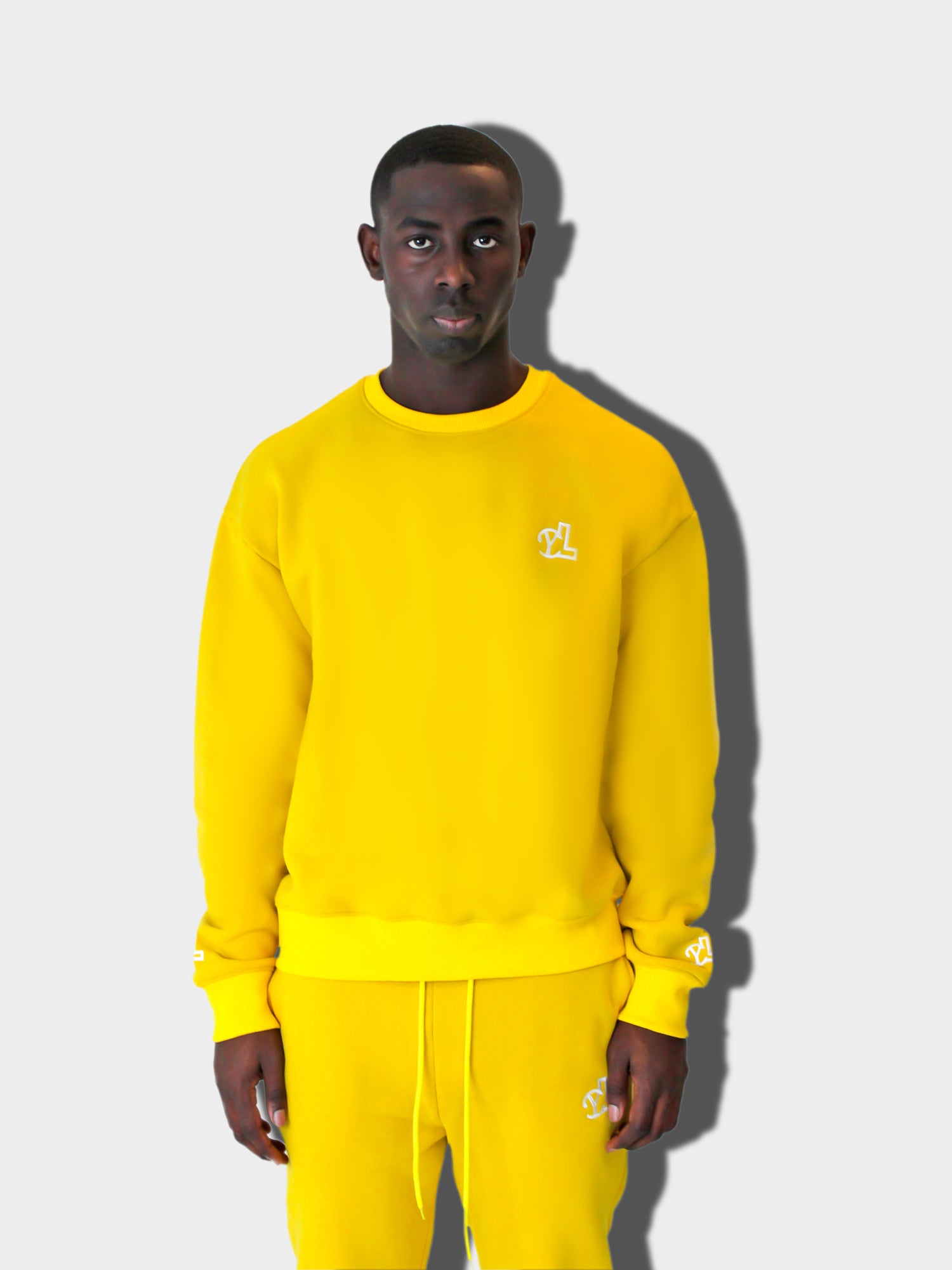 LUPITU MEN'S YELLOW YL LOGO SWEATER