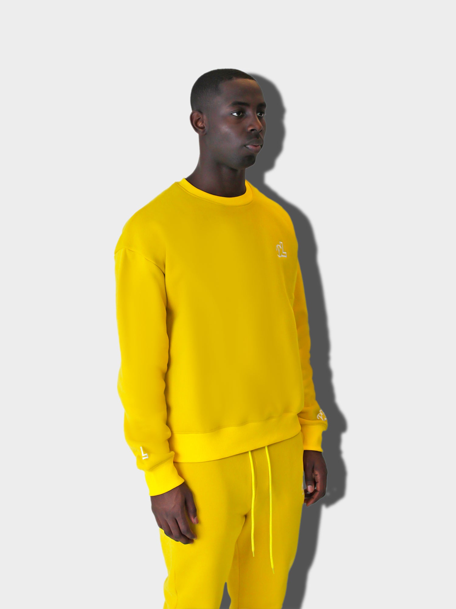 LUPITU MEN'S YELLOW YL LOGO SWEATER